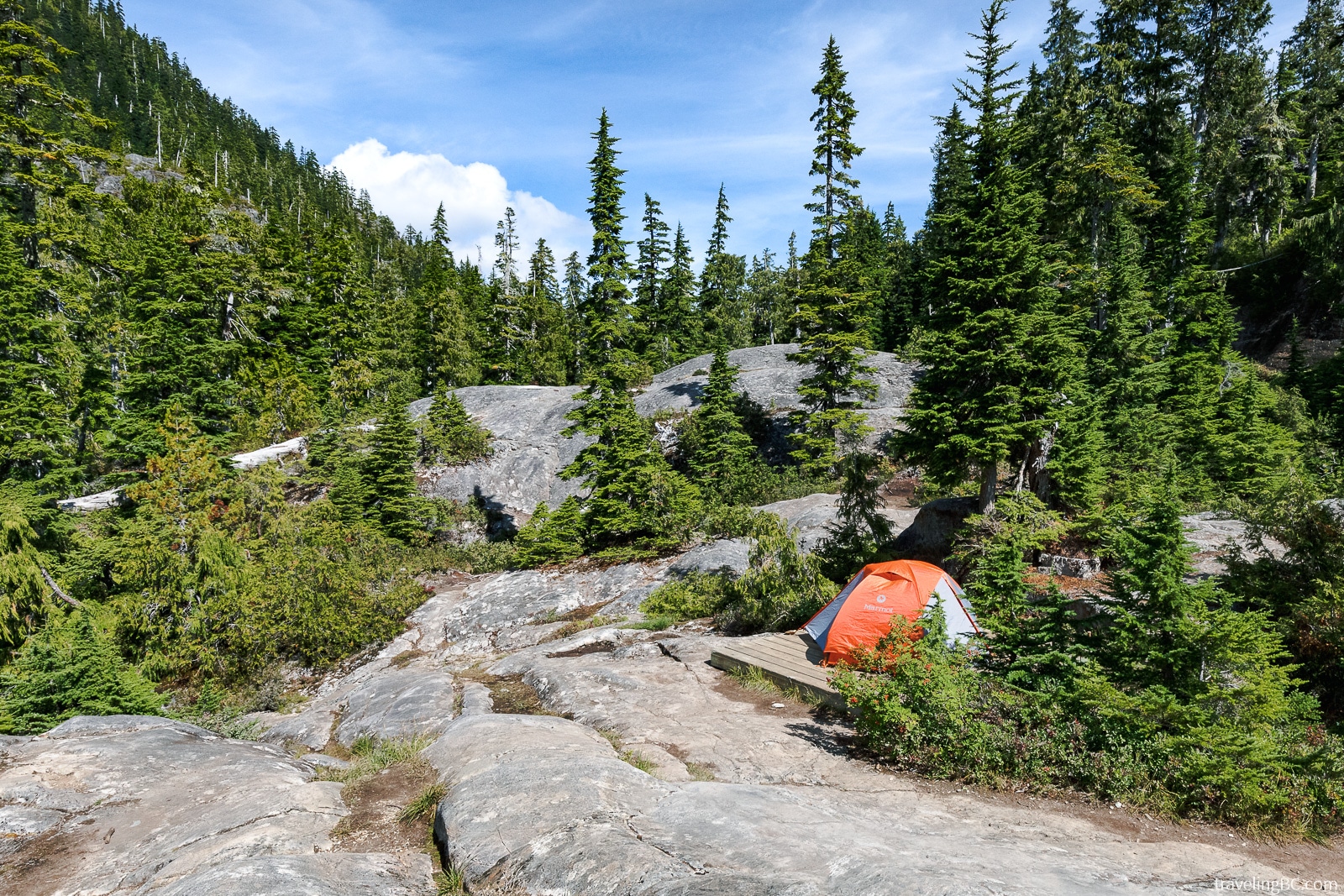 Baby Bedwell Lake campsite