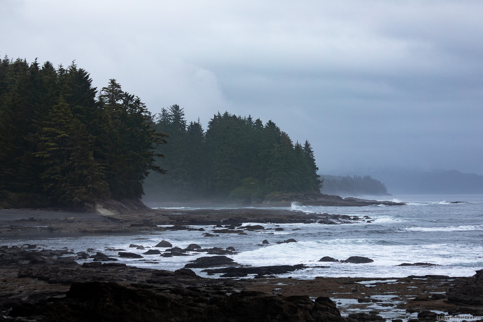 Botanical Beach on a stormy day