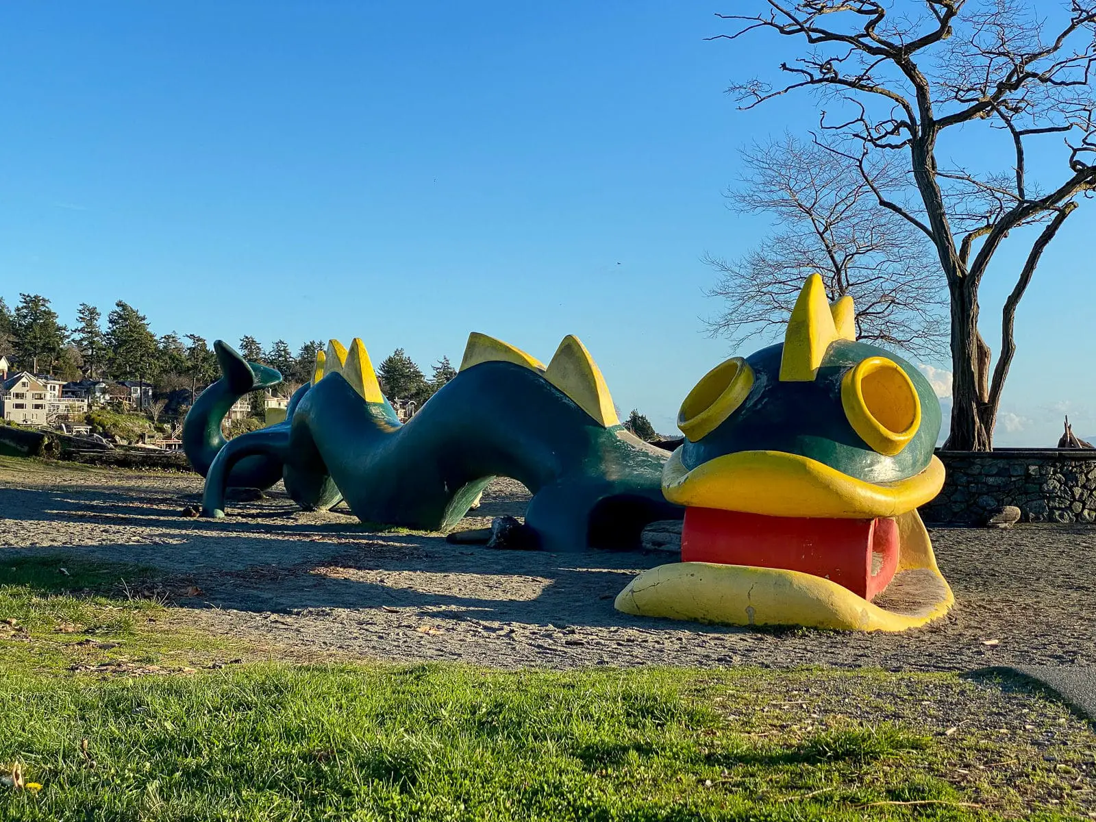 The Cadborosaurus playground structure at Cadboro-Gyro Park