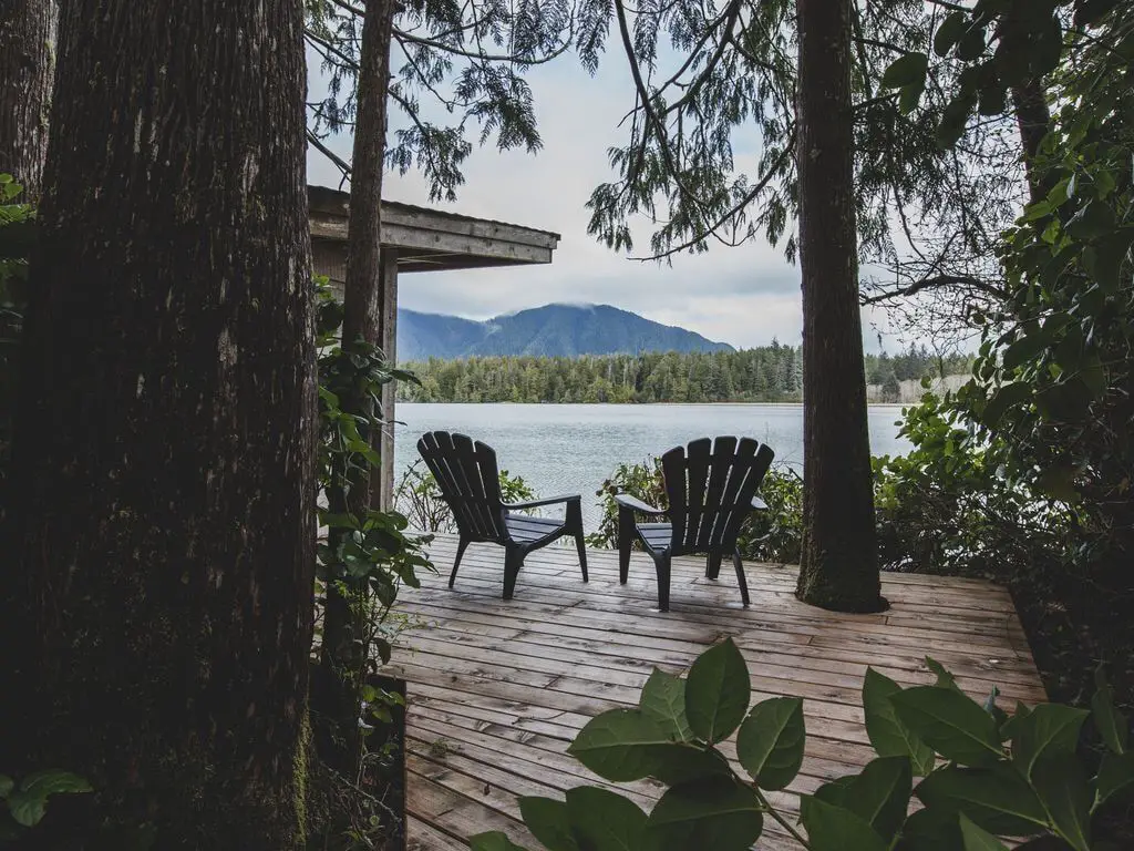 Oceanside chairs at the CedarView House in Tofino