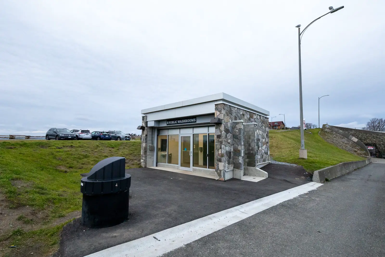 The accessible washrooms at Clover Point in Victoria, nearby Ross Bay Beach