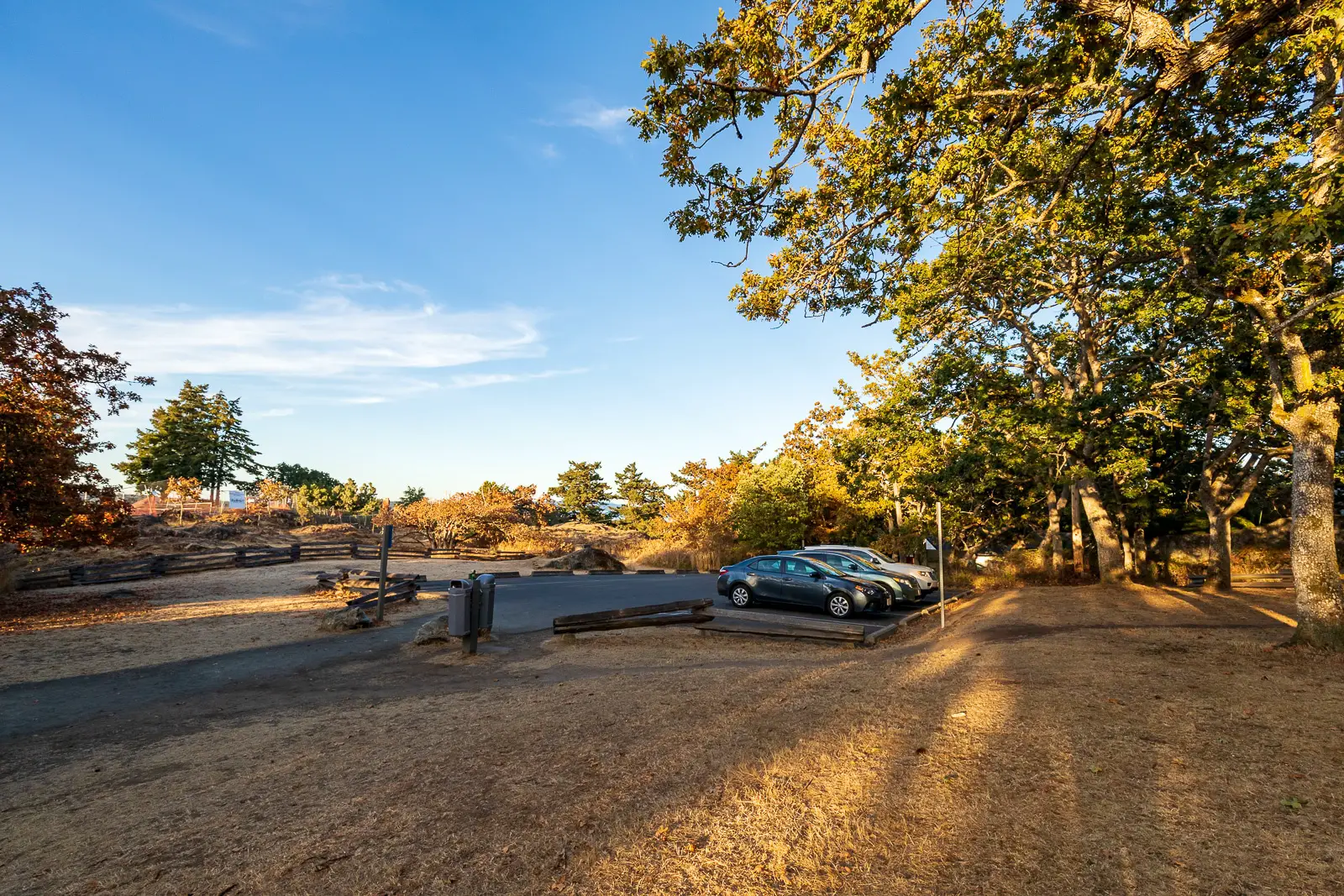 The parking lot at Gonzales Hill Regional Park