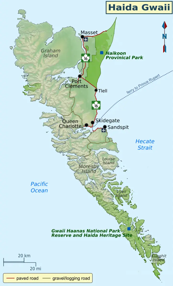 Haida Gwaii map - Wikimedia Commons