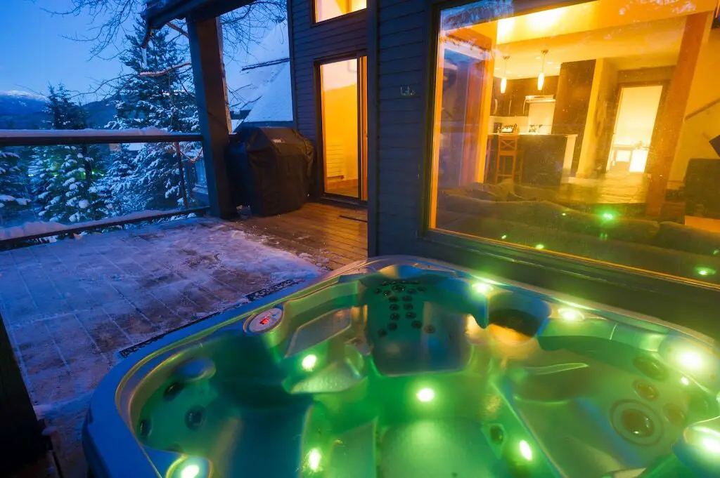 The Luxury Slopeside Chalet is one of the best places to stay in Whistler with a hot tub
