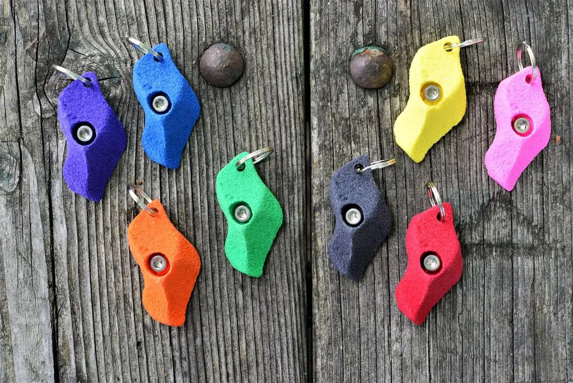 Rock climbing hold keychain V2 by ClimberGoods