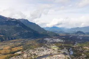 The city of Squamish from above