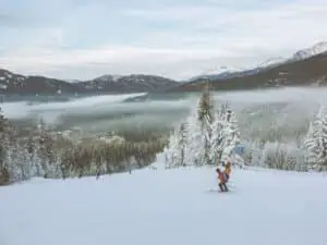 Skiing at Whistler-Blackcomb Mountain Ski Resort