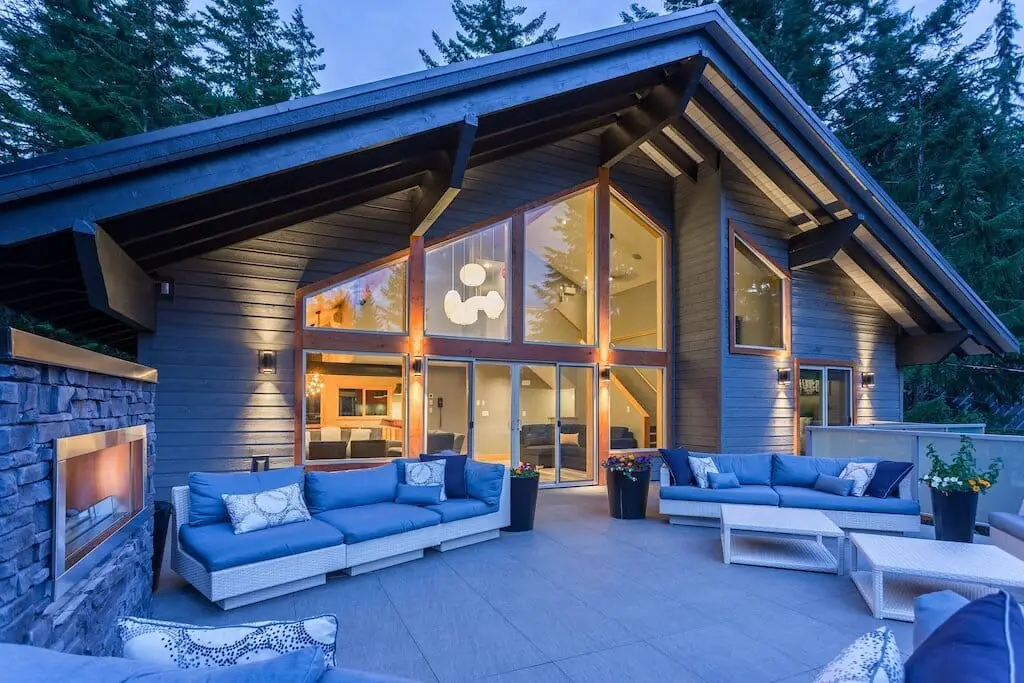The deck at Alta Lake Chalet in Whistler, BC