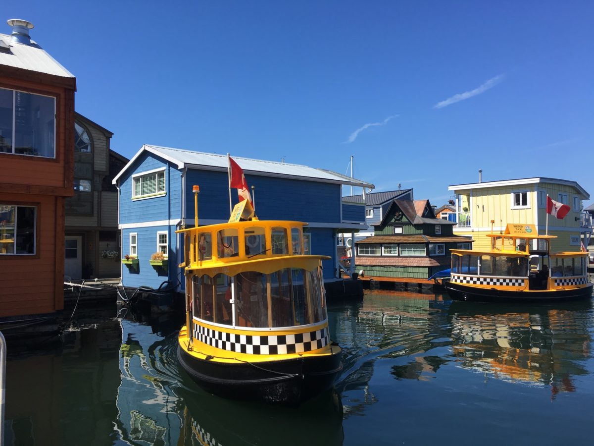 Harbour ferry at Fisherman's Wharf in Victoria, BC