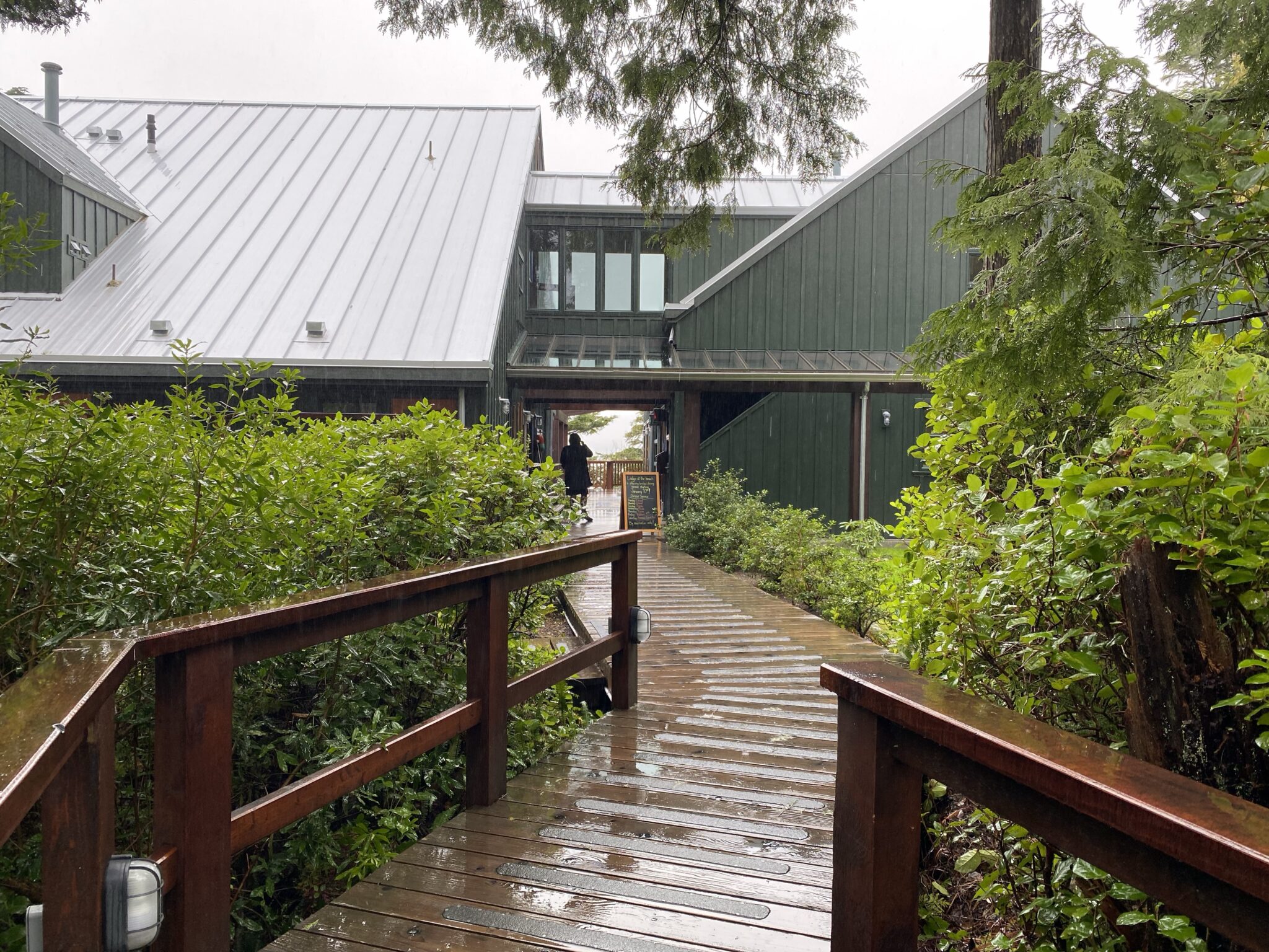 The walkway that leads to the Lodge at the Beach at Middle Beach Lodge