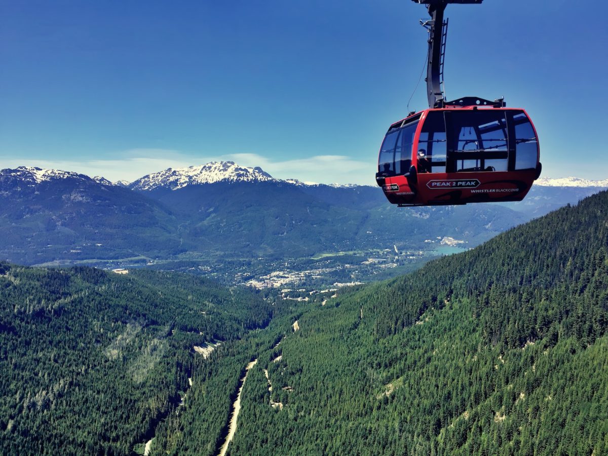 The Peak 2 Peak gondola in Whistler, BC