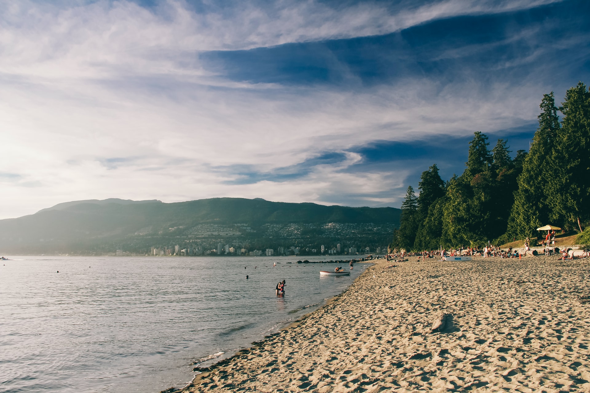 The beautiful sandy beach at Third Beach in Vancouver