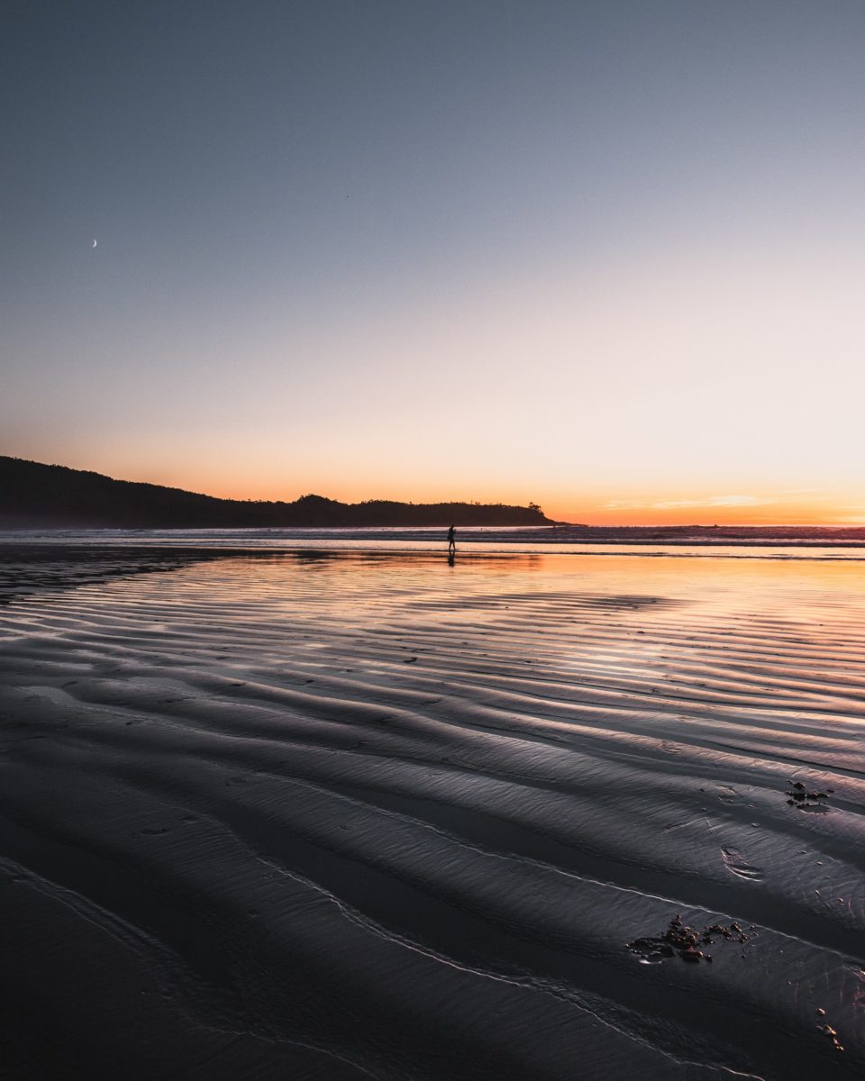 Tofino's Long Beach at sunset