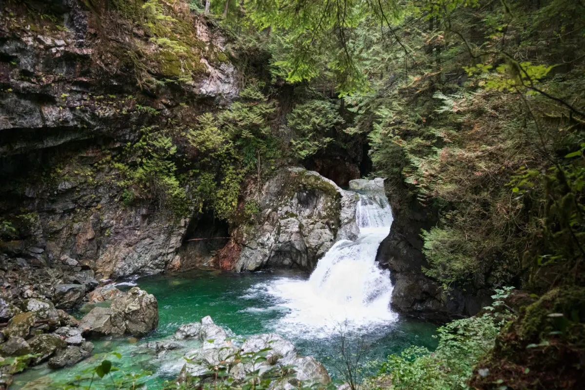 Twin Falls in Lynn Canyon Park in Vancouver